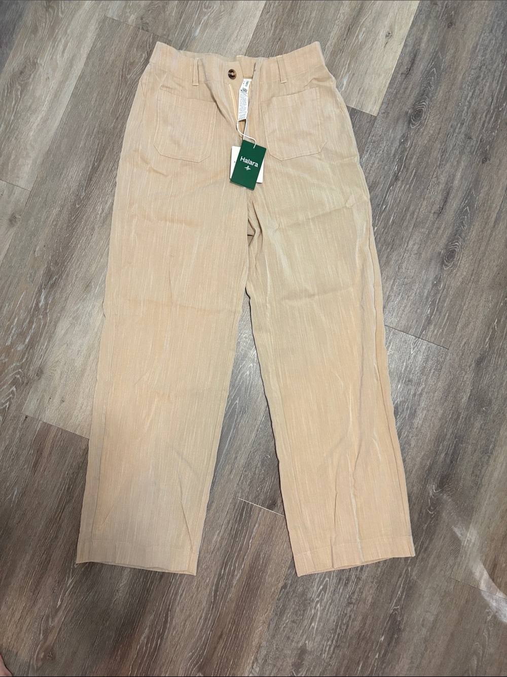 HALARA Light Beige Corduroy Straight-Leg Women's Pants